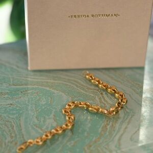 Freida Rothman Polished Gold Link Bracelet